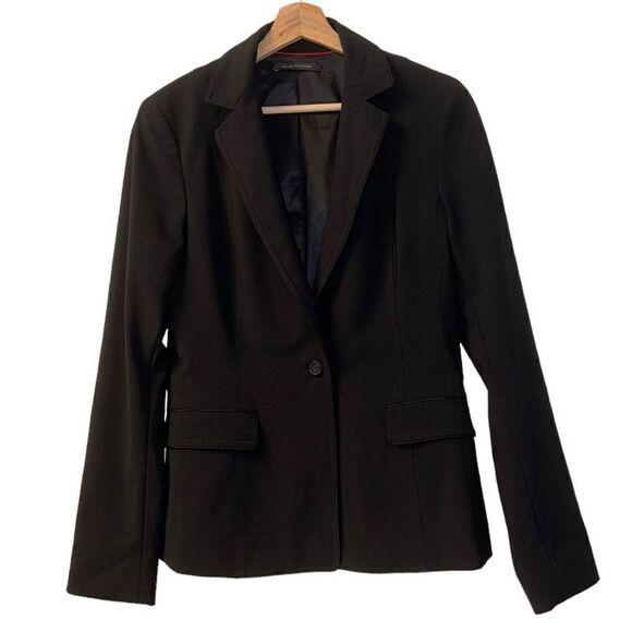 Elie Tahari Black Wool Blend Professional Blazer Size 4 - Picture 1 of 6